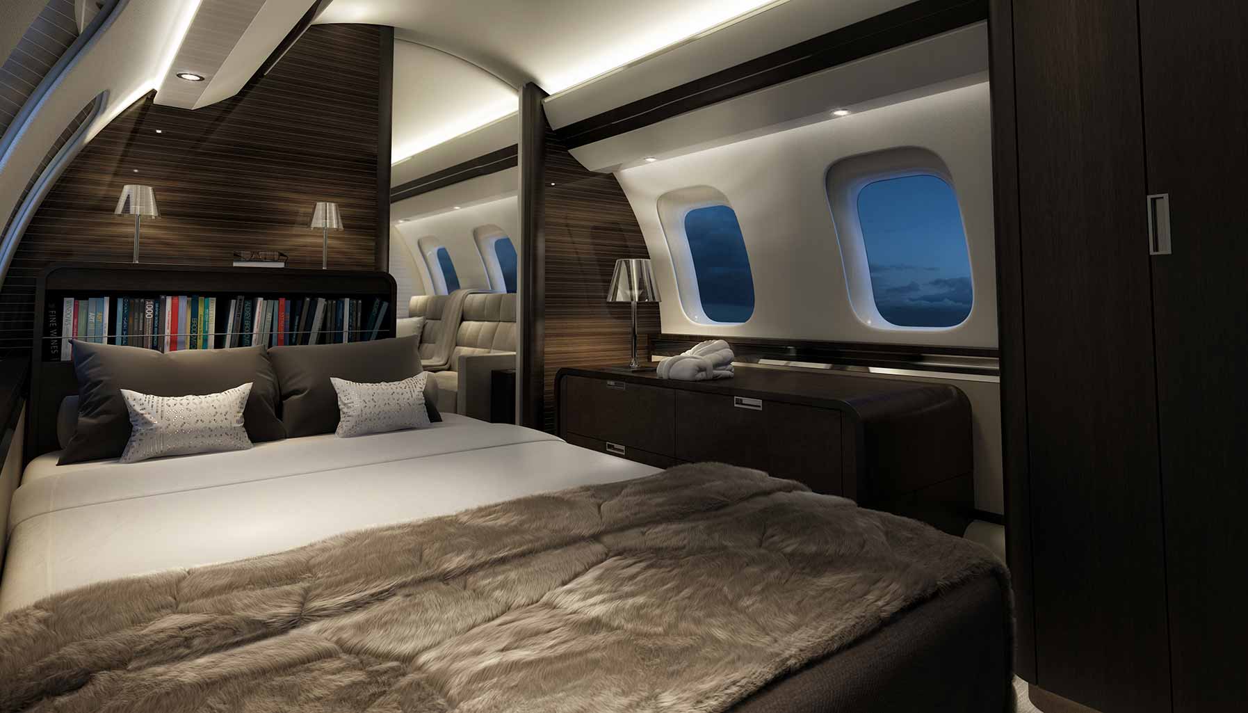 Самолёт Bombardier Global 7000 салон
