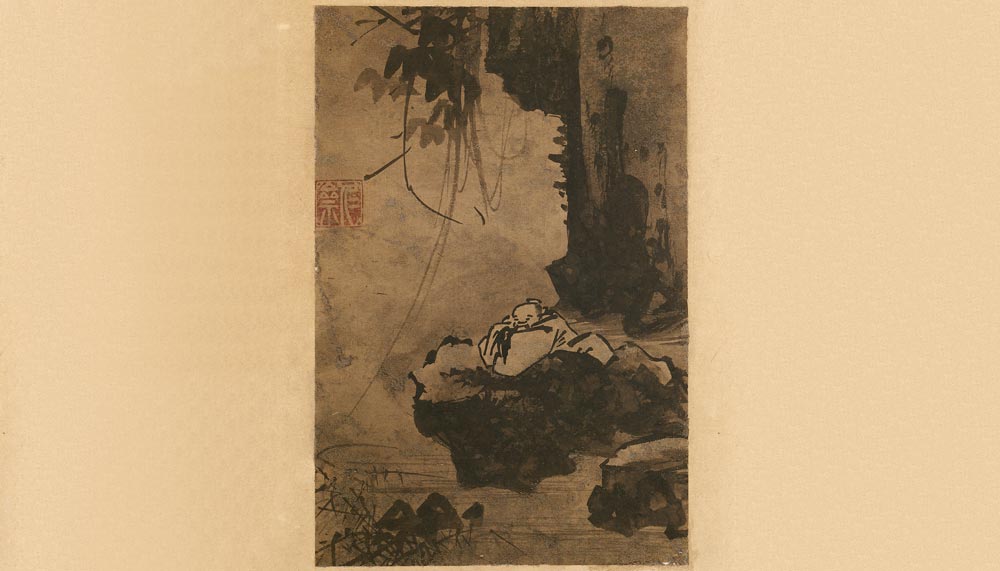 Lofty Scholar Contemplating Water by Kang Hui-an, Joseon dynasty
