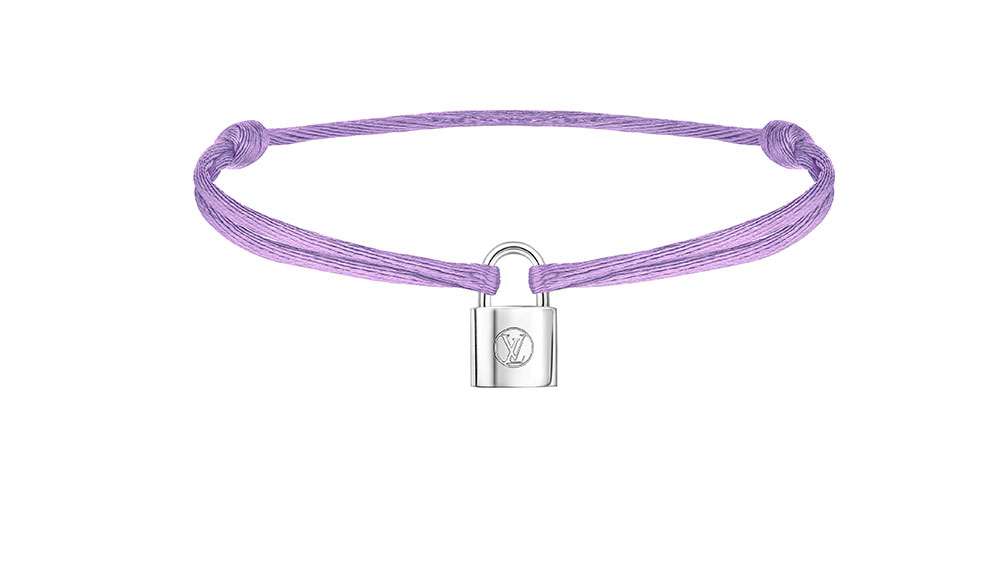 Authentic Louis Vuitton Lavender X UNICEF Sterling Silver Lockit Bracelet