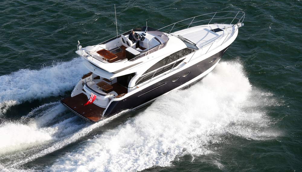 Princess Yachts' P62 master suite