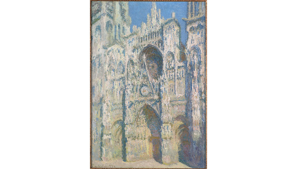 La Cathedrale de Rouen. Le portail et la tour Saint-Romain, plein soleil by Monet