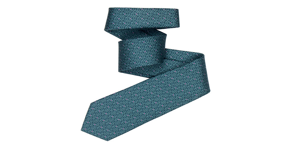 Hermes 7cm tie in silk twill