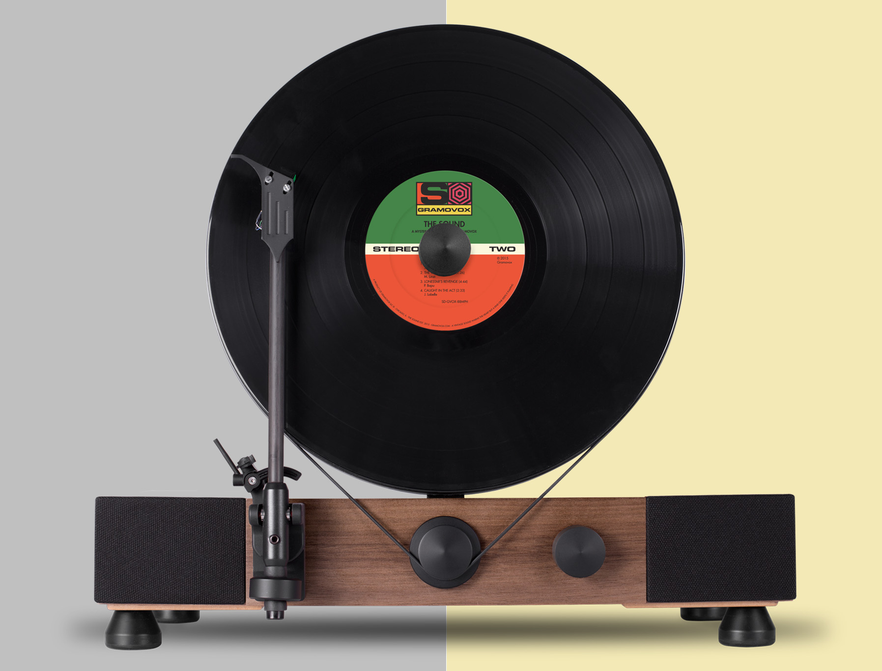 Floating Record Vertical Turntable by Gramavox