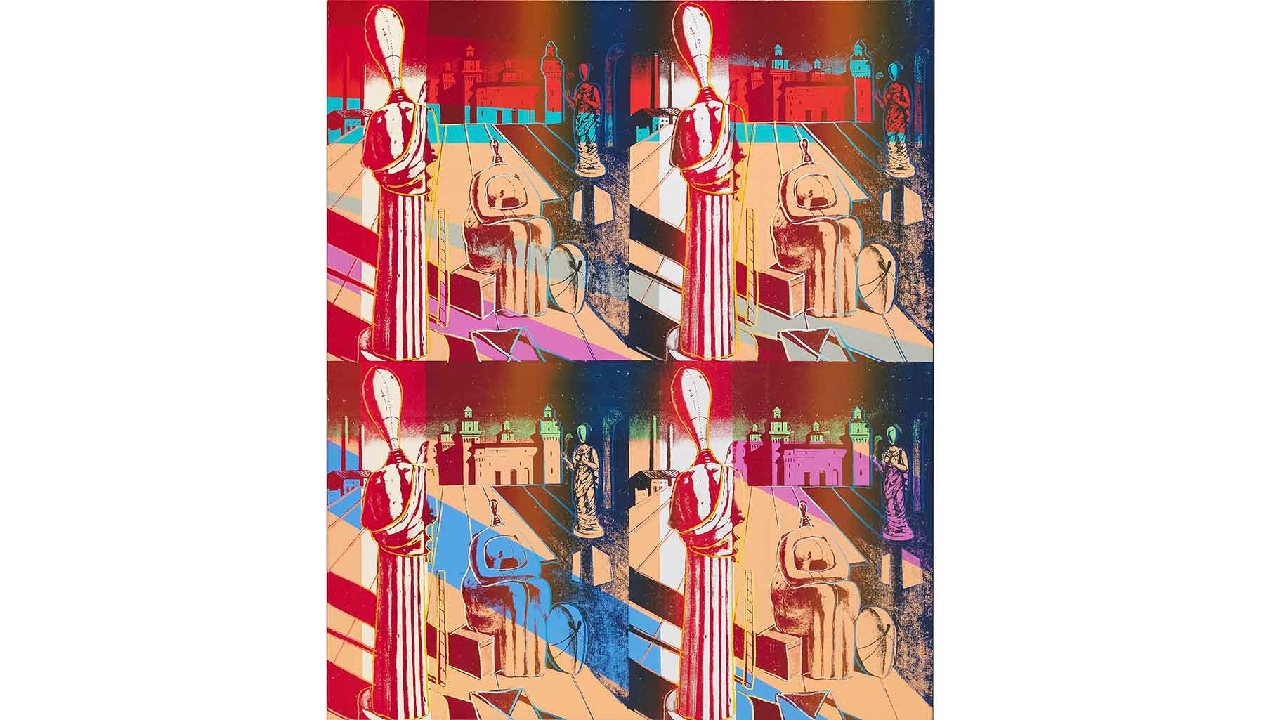Disquieting Muses (After de Chirico) by Andy Warhol