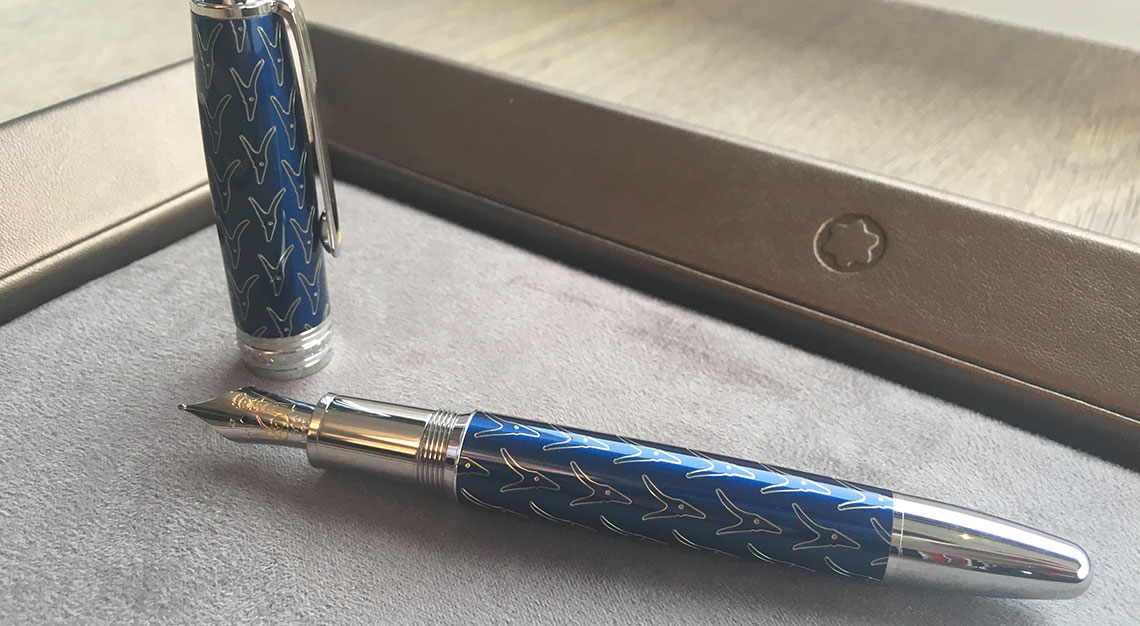 Montblanc Meisterstuck Le Petit Prince & Fox Solitaire Le Grand Fountain Pen ($975)