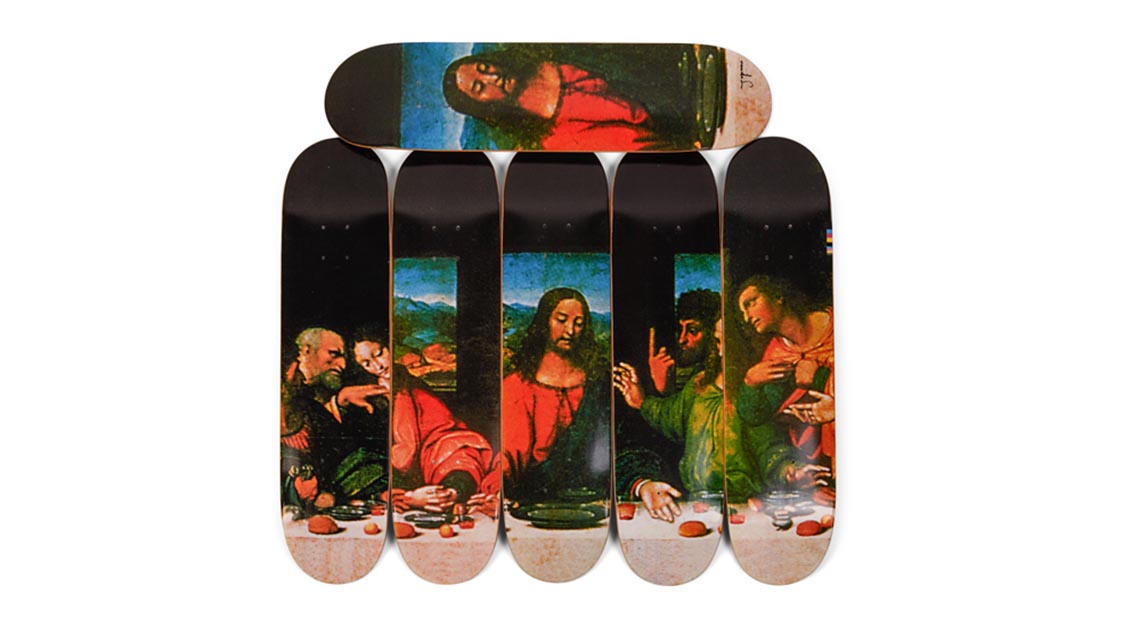 Sotheby's auction bid card for the Supreme skateboarding