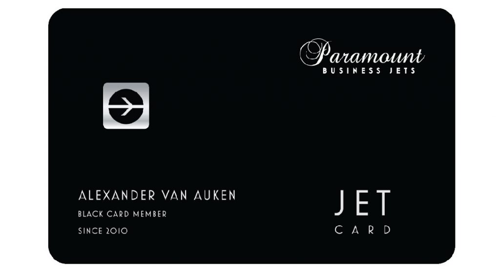 Jet card memberships - Paramount Black Card