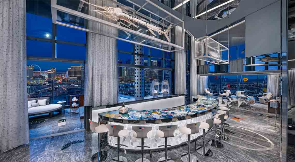 Most expensive hotel suite - Empathy Suite by Damien Hirst, The Palms Casino Las Vegas