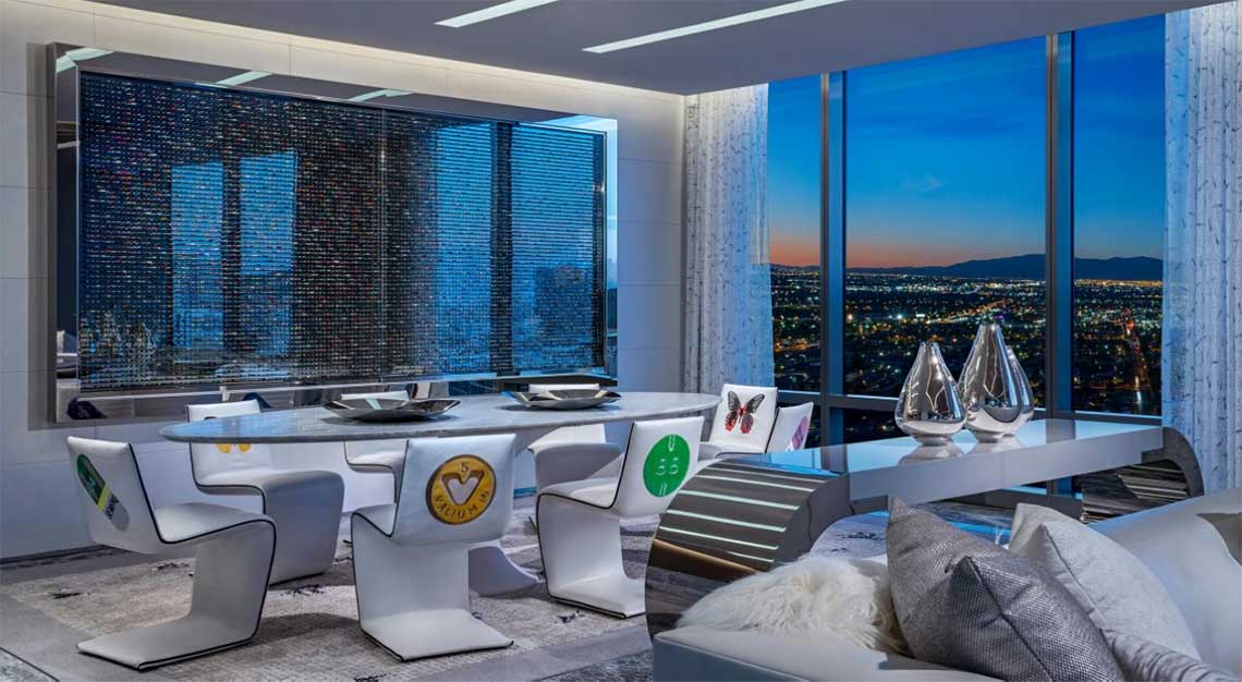 Most expensive hotel suite - Empathy Suite by Damien Hirst, The Palms Casino Las Vegas