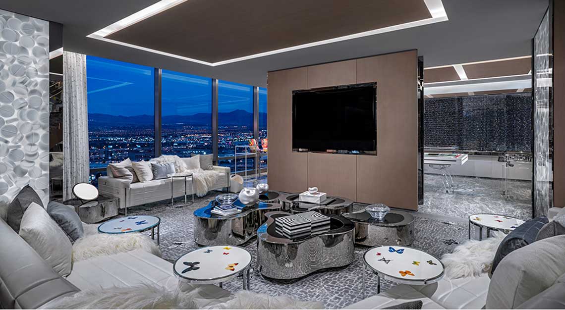 Most expensive hotel suite - Empathy Suite by Damien Hirst, The Palms Casino Las Vegas