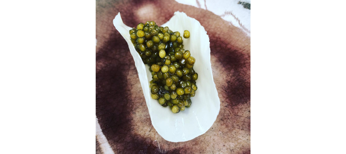 Asador Etxebarri, grilled caviar