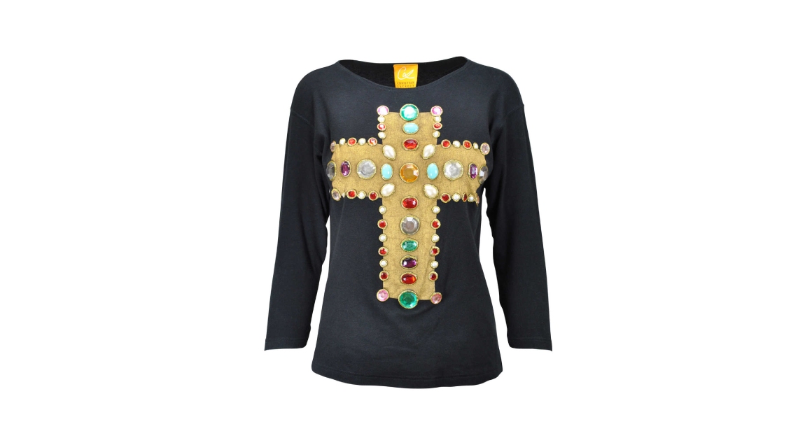 CHRISTIAN LACROIX Jewelled Cross Top