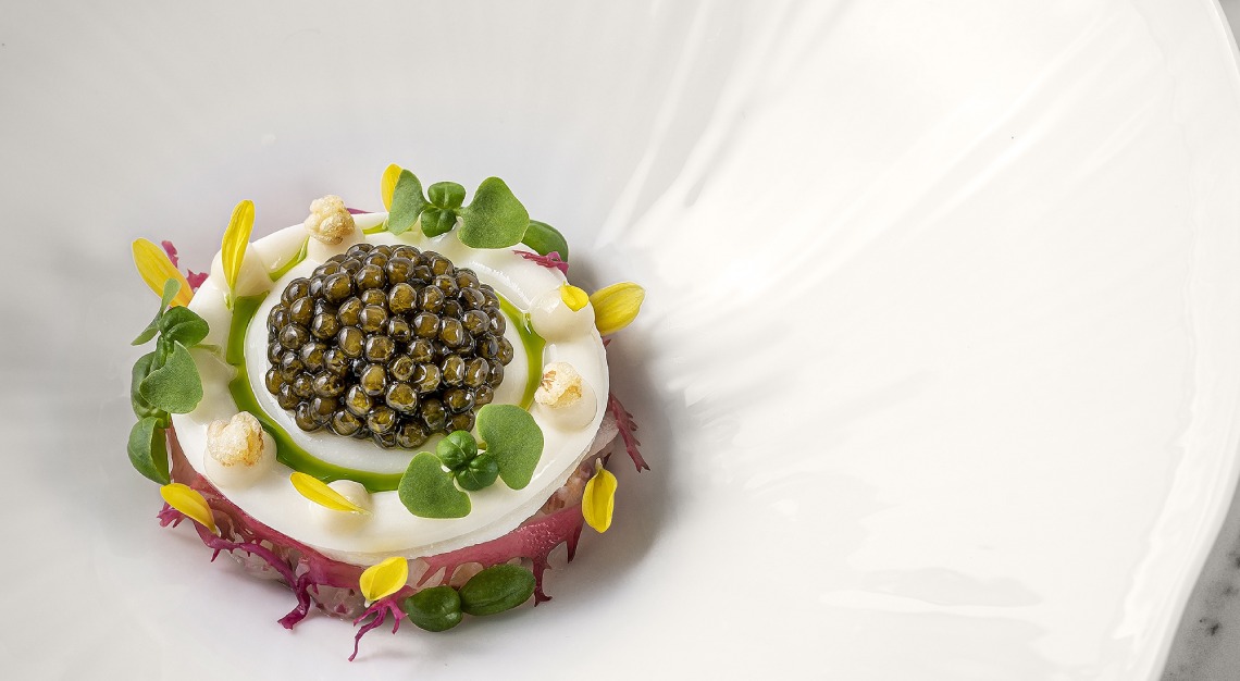 saint pierre caviar royal belgian osetra caviar hokkaido scallop buttermilk