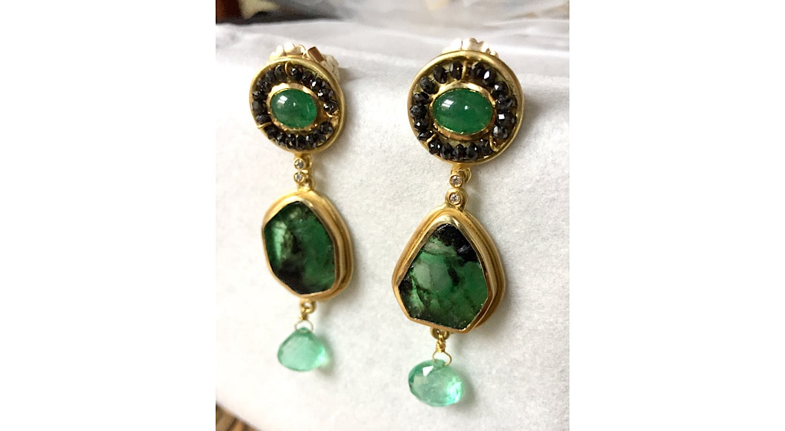 Taryn Leavitt Emerald Earrings