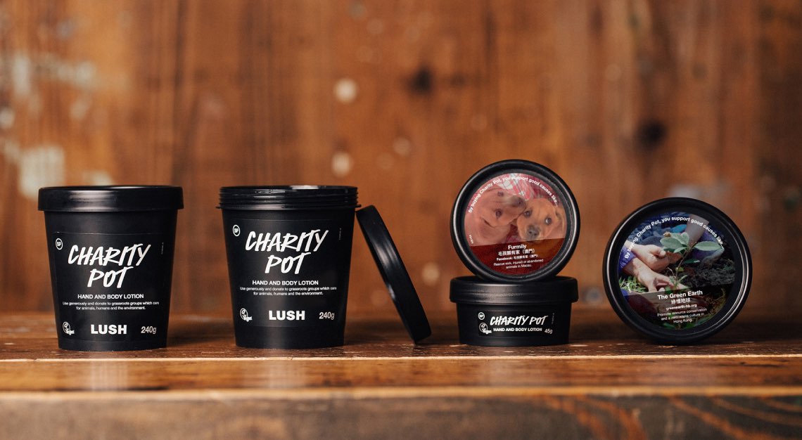 lush charity pot