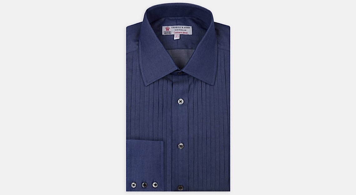 Turnbull & Asser Denim-Cashmere Dress Shirt