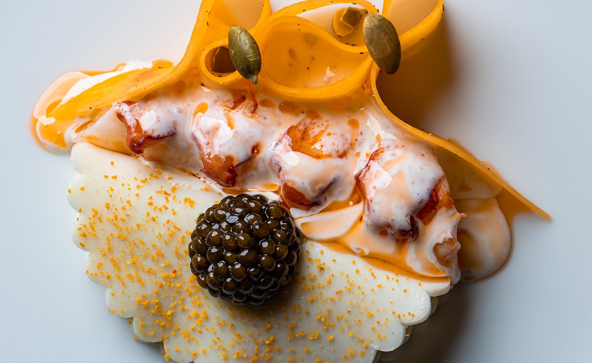 Chilled Lobster, Butternut, Gold Caviar