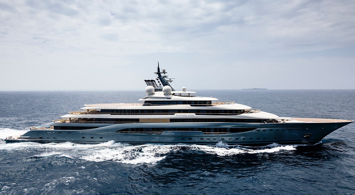 Luxury yacht charters: Lurssen's 136m Flying Fox boasts two helipads ...