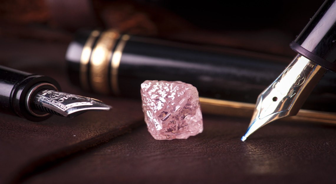 The Argyle Pink Jubilee_ diamond is the biggest pink rough diamond recovered from Rio Tinto_s Argyle Diamond Mine, weighing 12