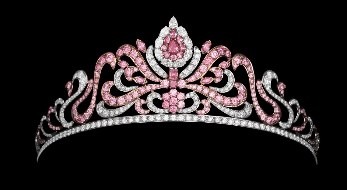 The Linney's Argyle Pink Diamond Tiara, comprising 178 Argyle pink diamonds, weighing almost 20 carats