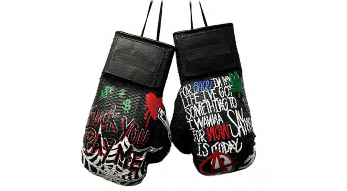 Elisabeth Weinstock Python handpainted Boxing Gloves