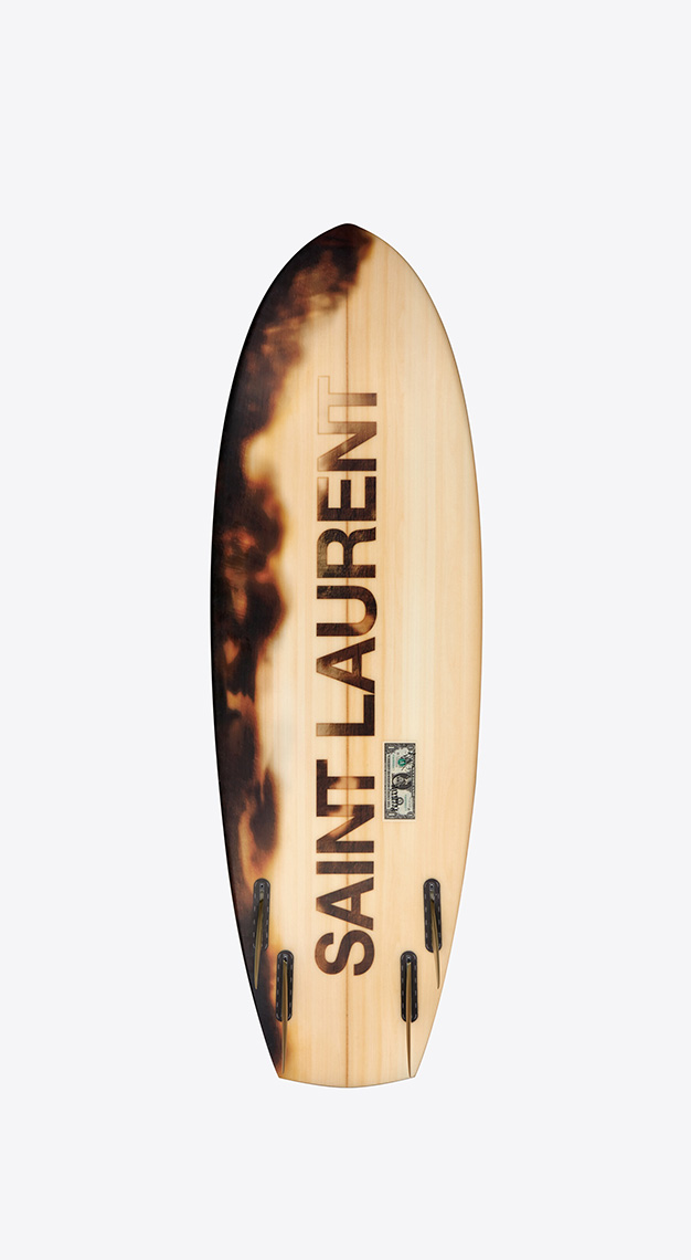 SAINT LAURENT BURNT WOOD SURFBOARD