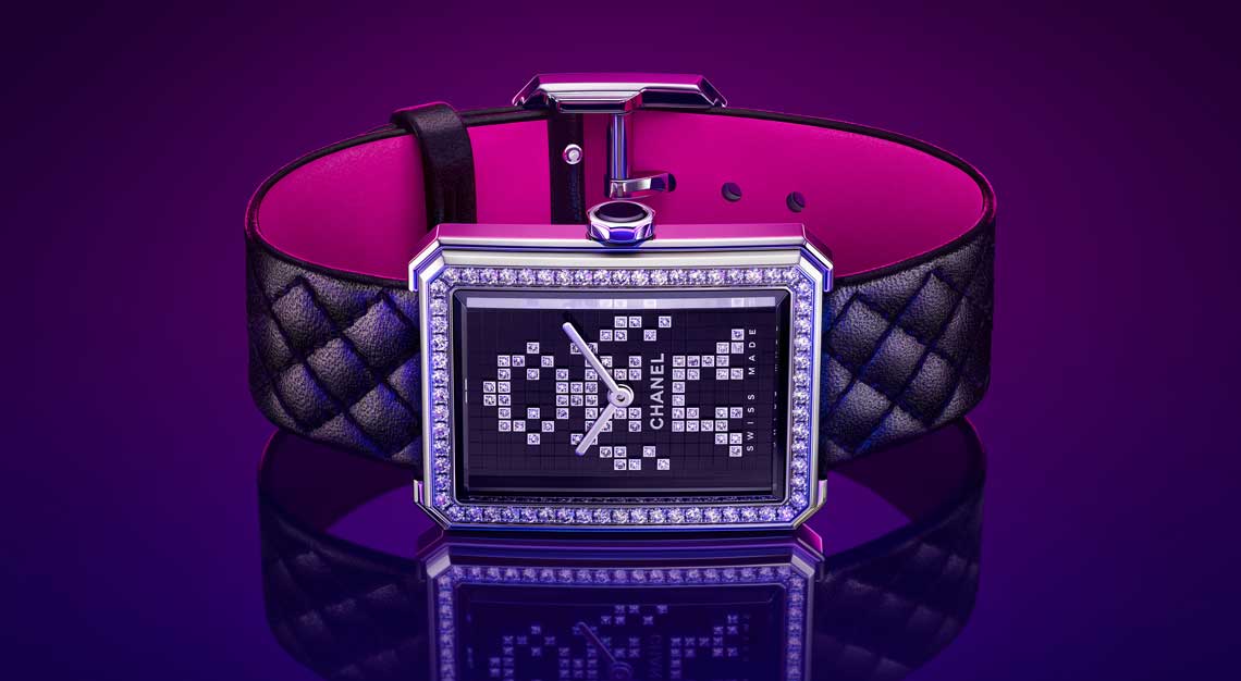 Rectangle watches Chanel Boy.Friend Electro Neon